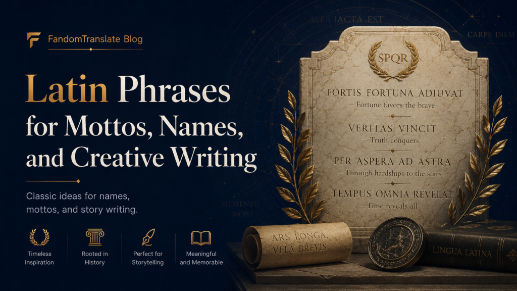 Latin Phrases for Mottos, Names, and Creative Writing